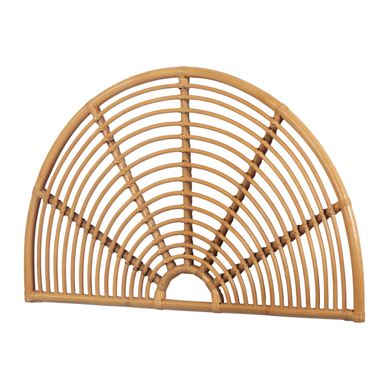 Natural Rattan Rainbow Wall-Mounted Twin Headboard