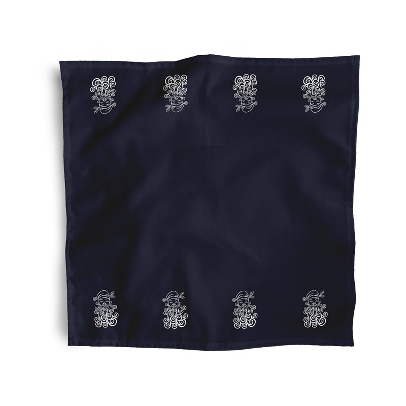 Channelle Polyester Novelty Napkins, Navy