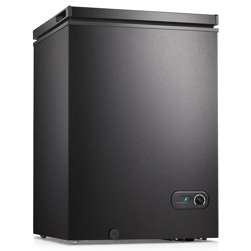 R.W.FLAME 3.5 Cu.ft.Garage Ready Chest Freezer with Adjustable Temperature, Black