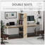 Bureau d'ordinateur polyvalent pour deux personnes avec rangement abondant et construction robuste pour le bureau à domicile