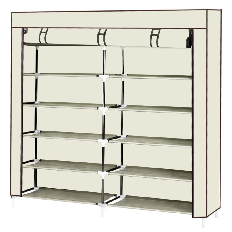 36 Pair Shoe Storage Cabinet, Beige