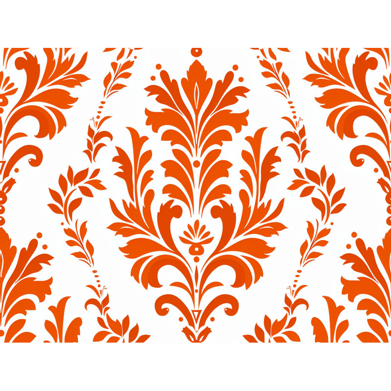 Floral Pattern Art Damask Shower Curtain, 93"H x 70"W