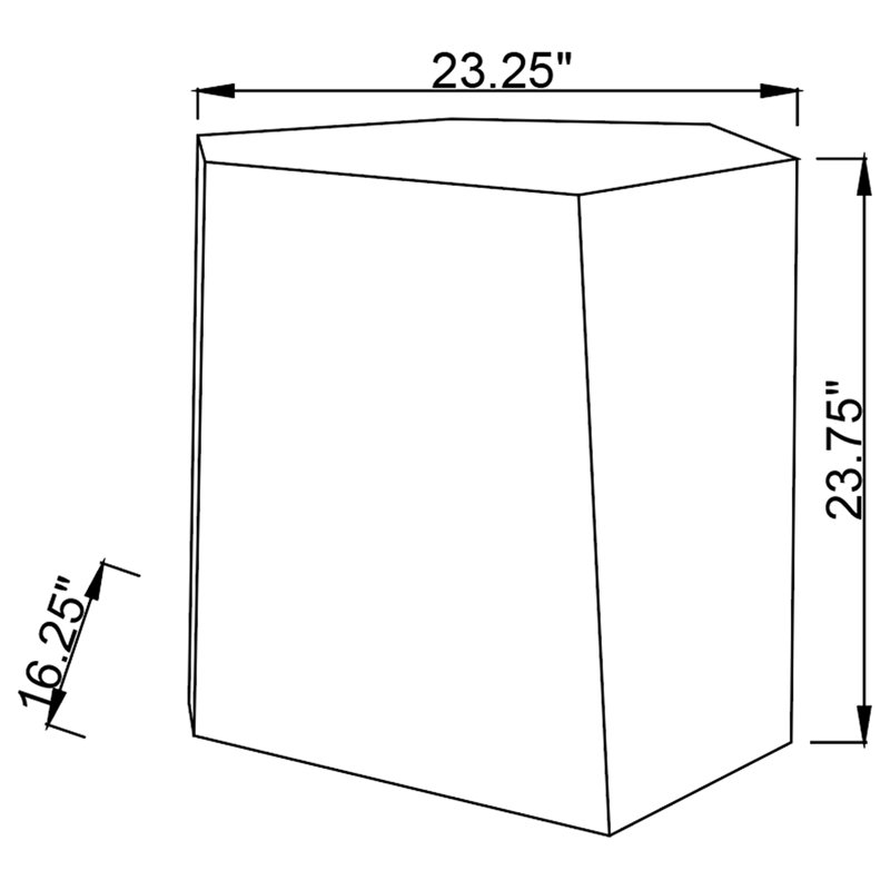Mirrored Abstract Geometric End Table Silver