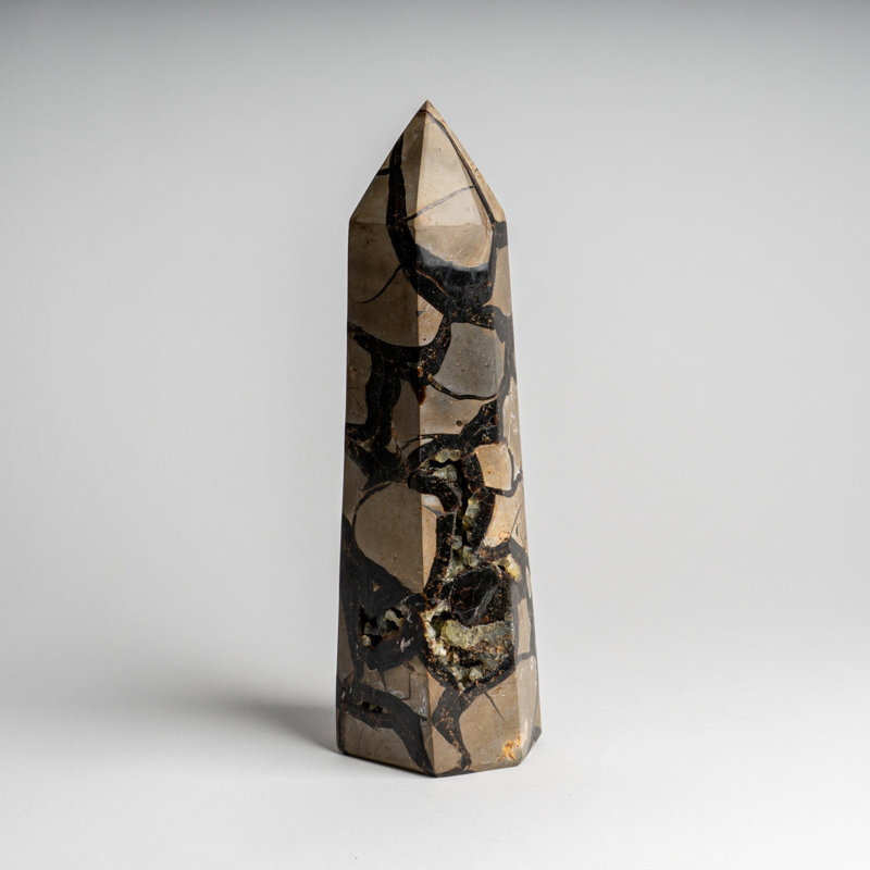 Septarian Druzy Sculpture, 11" H x 3" W x 3" D