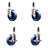 316SS Solid Poly Swivel Expanding Stem Caster Set 2 Brake SCC