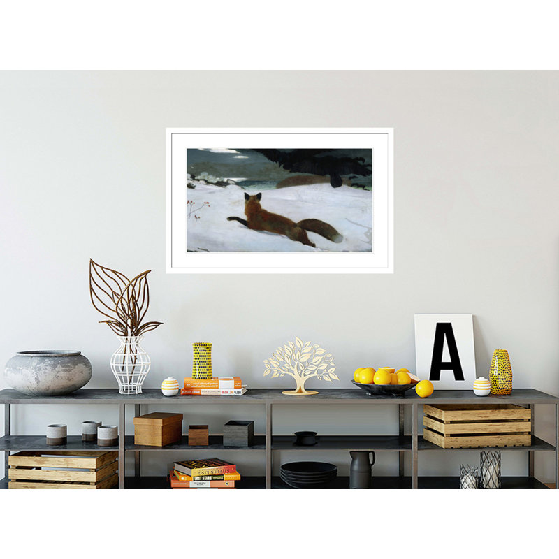 «The Fox Hunt» par Winslow Homer, impression giclée sur cadre, H 26,47 po x l 41,5 po