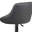 Tabouret de bar à hauteur réglable en vinyle avec siège baquet et dossier à motif de losange Hilia-45042369