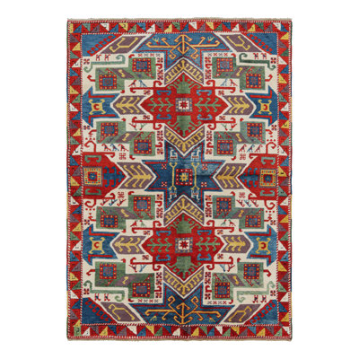 One-of-a-Kind 5'5”x8'1” 1950s Wool Area Rug