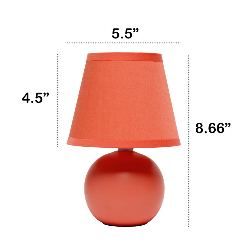 Ceramic Table Lamp, Orange