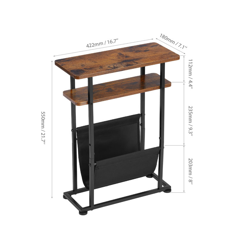 End Table, Rustic Brown
