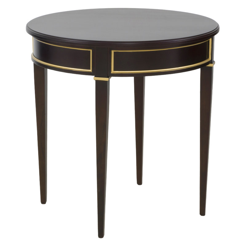 Linea Round End Table in Café Mocha, Café Mocha