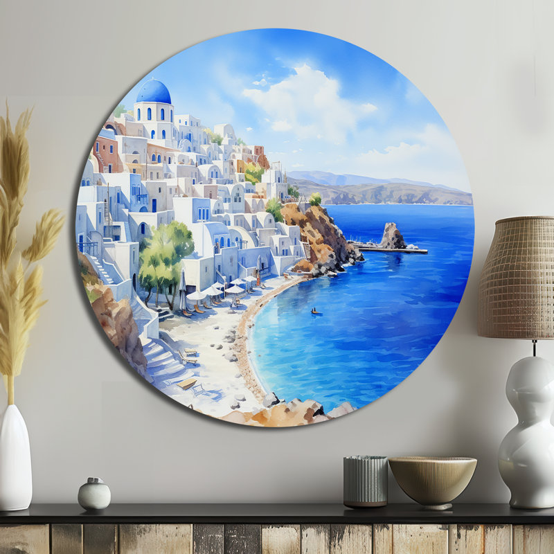 Restrepo - Paysages d'art rond en métal, H 36 po x l 36 po