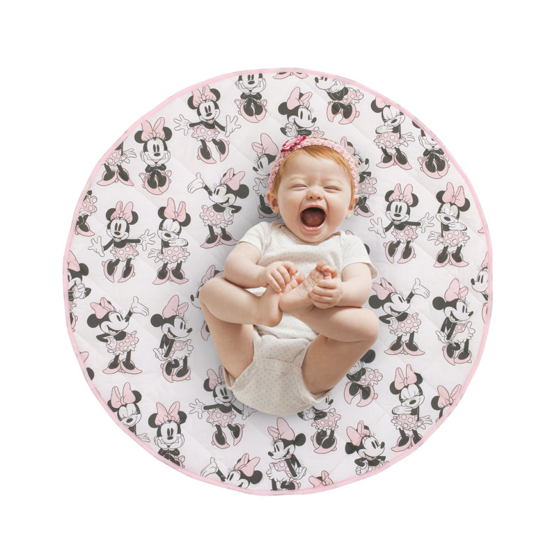 Jeu de lit de ventre rond matelassé minnie mouse