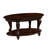 42'' Oval Wood Coffee Table 2-Tier Wood Cocktail Table Living Room Table Center Table-260872054