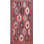 Flatweave Wool Geometric Area Rug in Pink