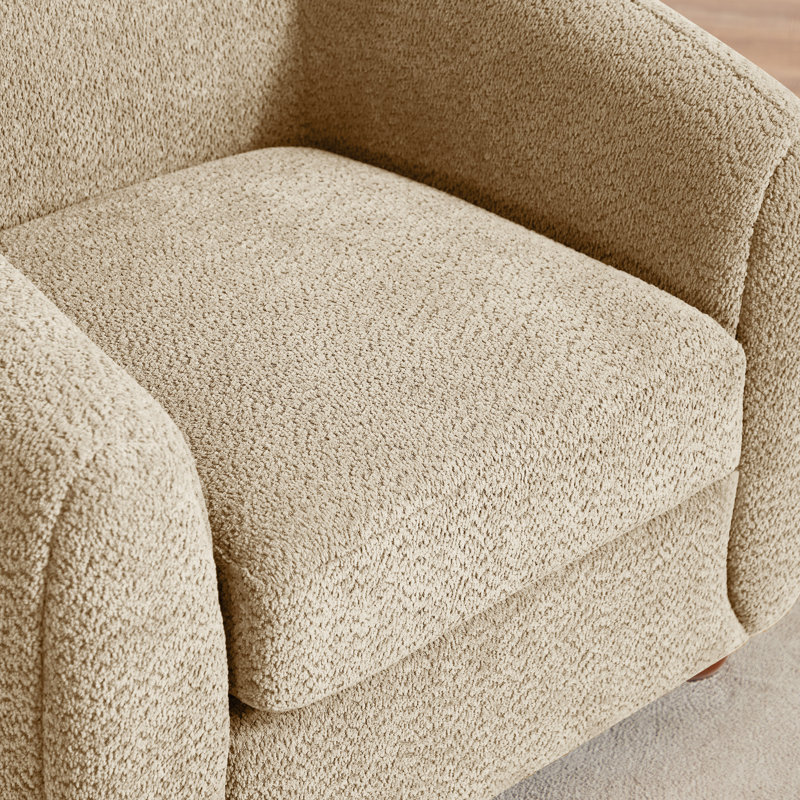 Mykel Upholstered Accent Chair, Camel Polyester