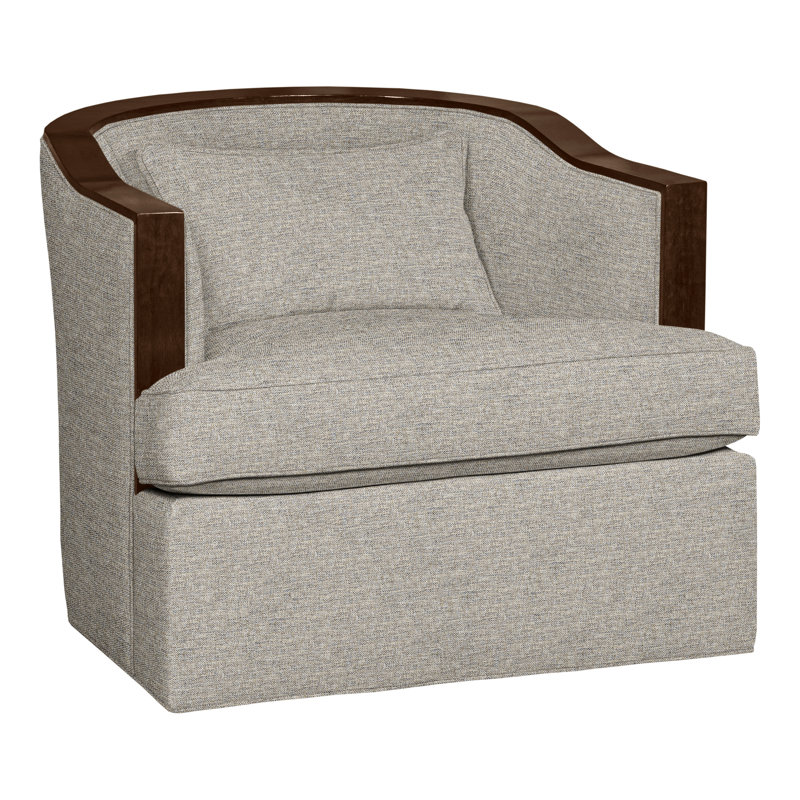Burlingame Swivel Barrel Chair, Havana, Impala Storm