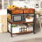 Kitchen Island Cart With Towel Rack And Fabric Drawers, Versatile Kitchen Cart With Power Outlets For Convenience