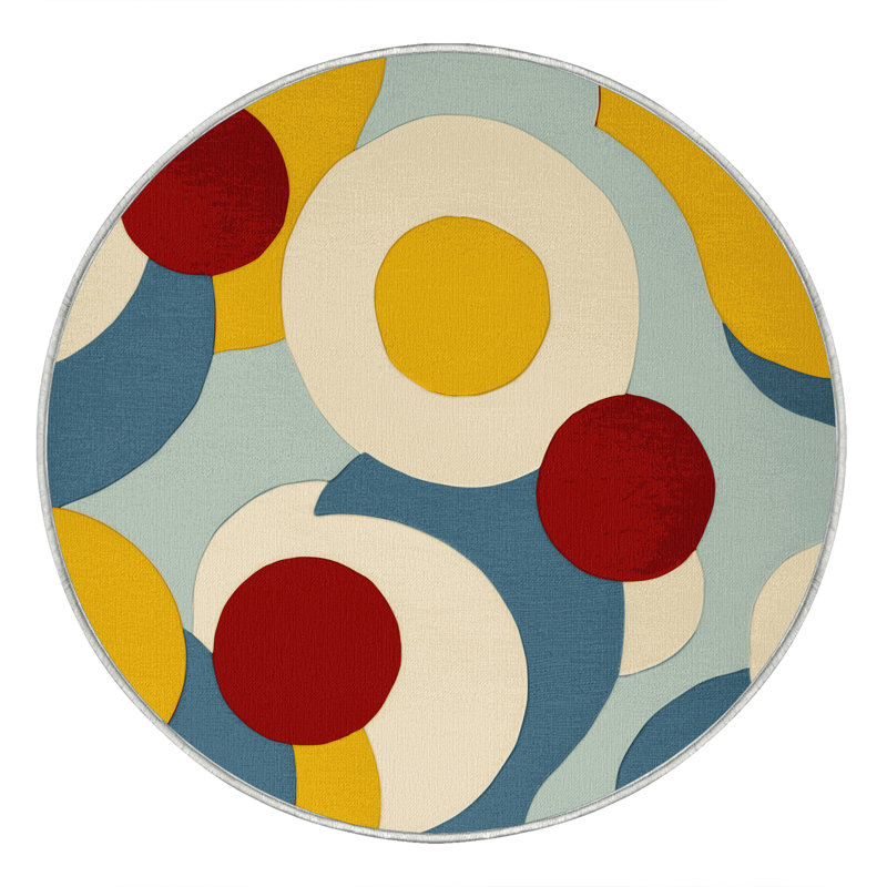 Vibrant Beam Rug, Round 7'