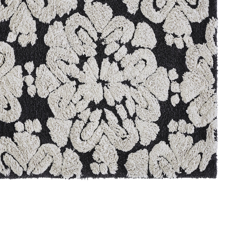 Danitra 100% Cotton Bath Rug with Non-Slip Spray Latex Backing - Soft & Absorbent Bathroom Rug, Charcoal, 24" x 40" Rectangle