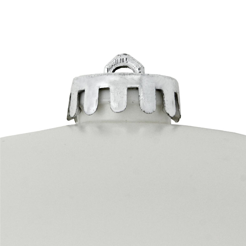 Ornement boule de Noël incassable , H 10 po x l 10 po x P 10 po, Blanc mat