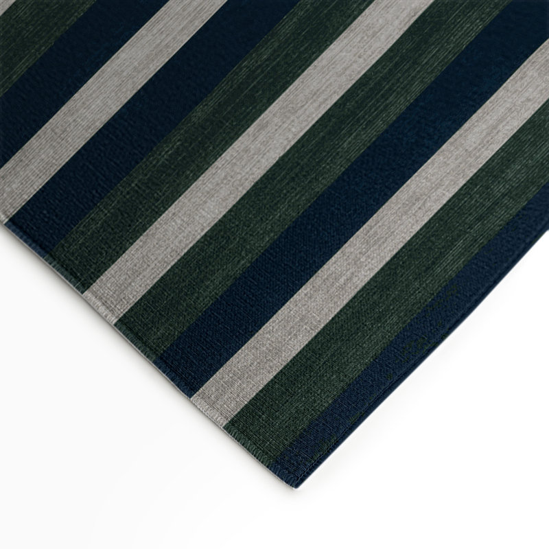 Tapis intérieur / extérieur gris HorizontalStripes, Rectangulaire 3 pi x 5 pi