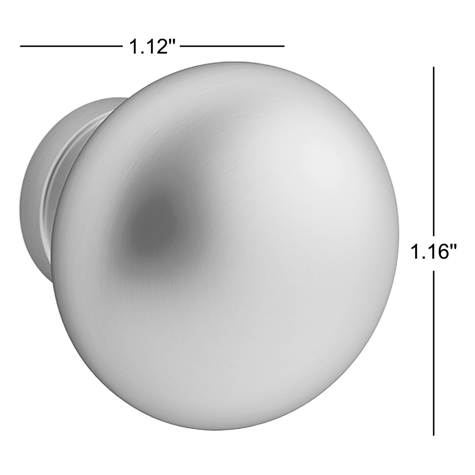 Malin Round Cabinet Knob, Matte Black