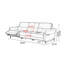 Canapé modulaire orange en similicuir-129381389