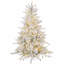 Arbre de Noël artificiel enneigé 5 pi avec lumière DEL blanc chaud et 931 pointes, base en métal, arbre de Noël réaliste articulé