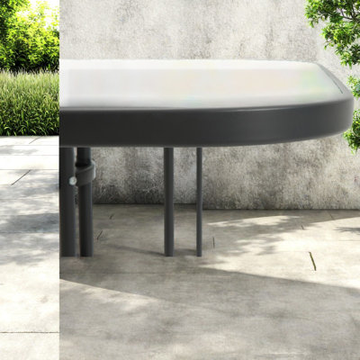 Tables de patio modernes, bistro en acier trempé de 35 pouces pour les repas en plein air