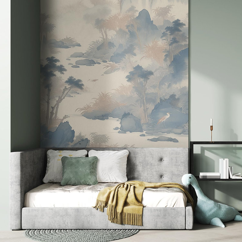 Abstract Floral Peel & Stick Border, 48" L x 48" W