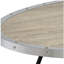 Table basse ovale en chêne gris patiné et noir