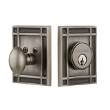 Nostalgic Warehouse Mission Plate Single Cylinder Deadbolt