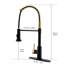 Hands Automatic Smart Kitchen Faucet - Touchless With Pull Down , Black + Gold, Contemporary, Stainless Steel, Ceramic Fill Sink Smart, , And Modern Style, Filler Spray