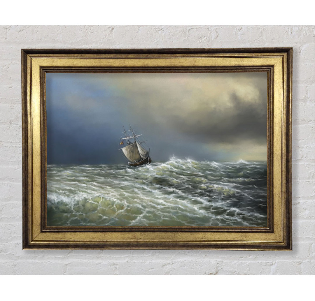 Rough Seas Ship - Einzelner Bilderrahmen Kunstdrucke