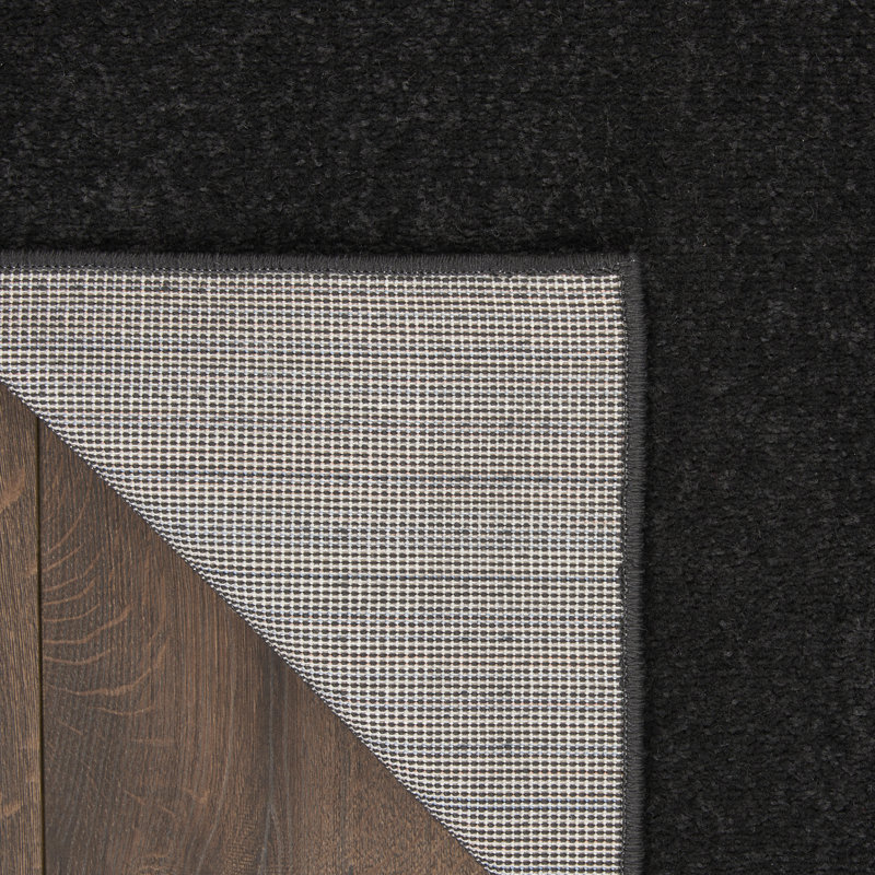 Tapis intérieur / extérieur noir Nourison Essentials, Rectangulaire 7 pi x 10 pi