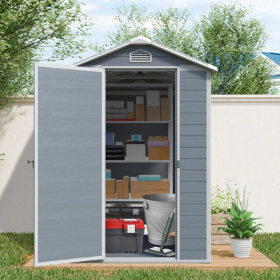 Ensemble de remise d'extérieur en résine 4X6ft - parfait pour ranger des meubles de patio