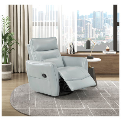 Fauteuil inclinable et oscillant en cuir Aqua