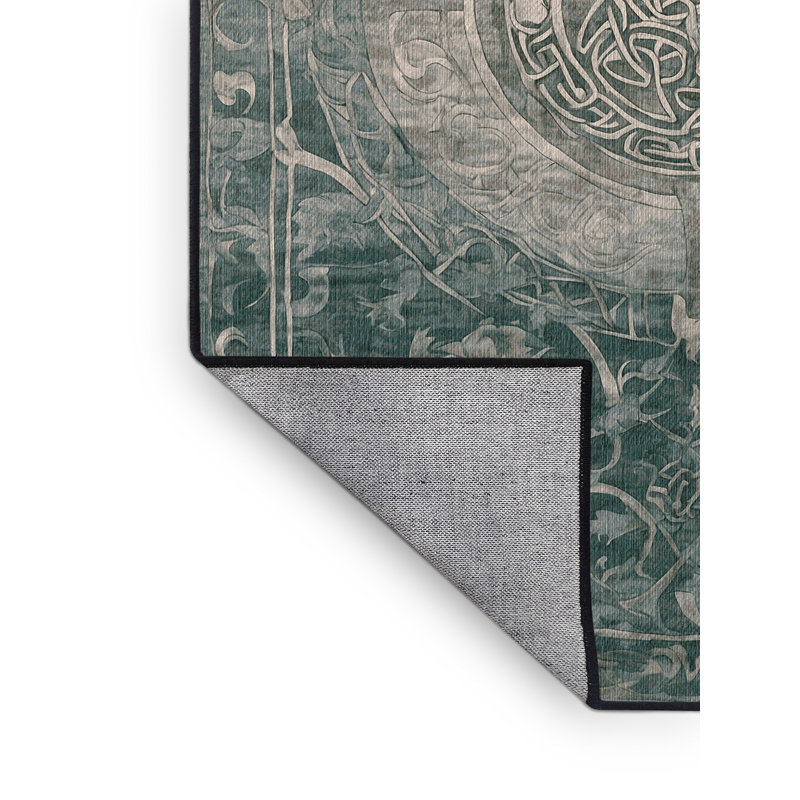 Tapis gris lavable à la machine, Rectangle 4 pi x 6 pi