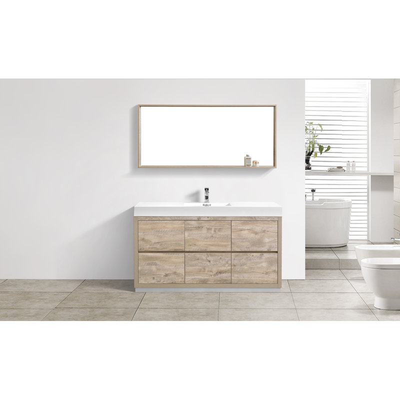 Darcey-Mai 59'' Single Bathroom Vanity with Acrylic Top