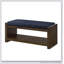 Banc d'appoint de 40 pouces avec étagère à chaussures inférieure, siège rembourré pour le salon et la chambre à coucher, banc de rangement compact à bout de lit avec coussin amovible