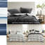 Ensembles de literie multicolore durable, microfibre de polyester douce, motif à rayures côtières pour les chambres élégantes