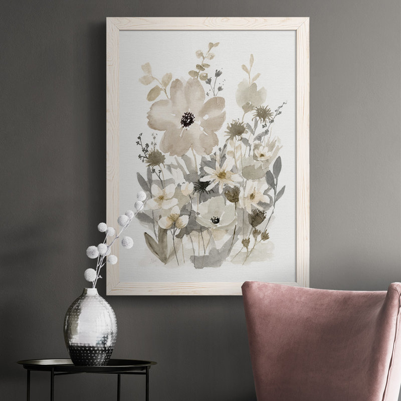 Neutral Nature I, reproduction d'art sur toile, Cadre blanc, H 37,5 po x l 27,5 po x P 1 po