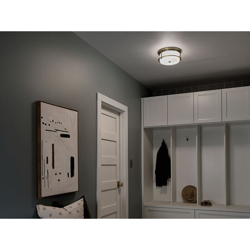 Lezlee Glass Flush Mount, Champagne Bronze