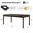 Guillermina Modern 72'' W Fluted Solid Wood Dining Table with Built-In Storage Drawers-349031473