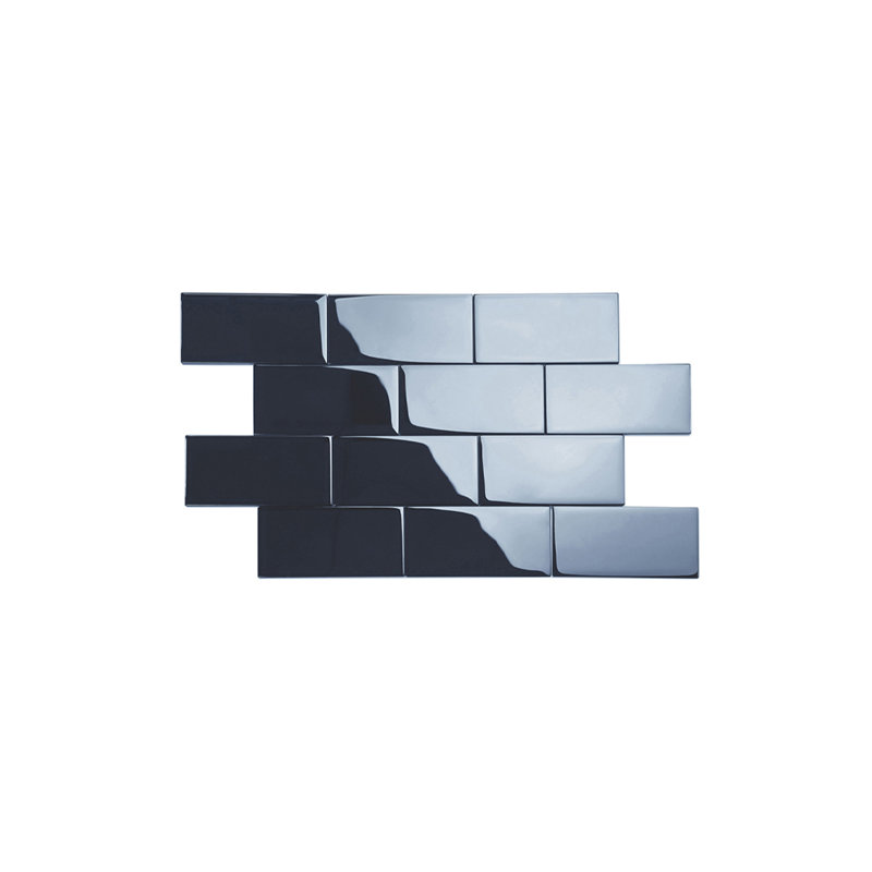 Subway Glass Tile 3" x 6", Midnight Blue