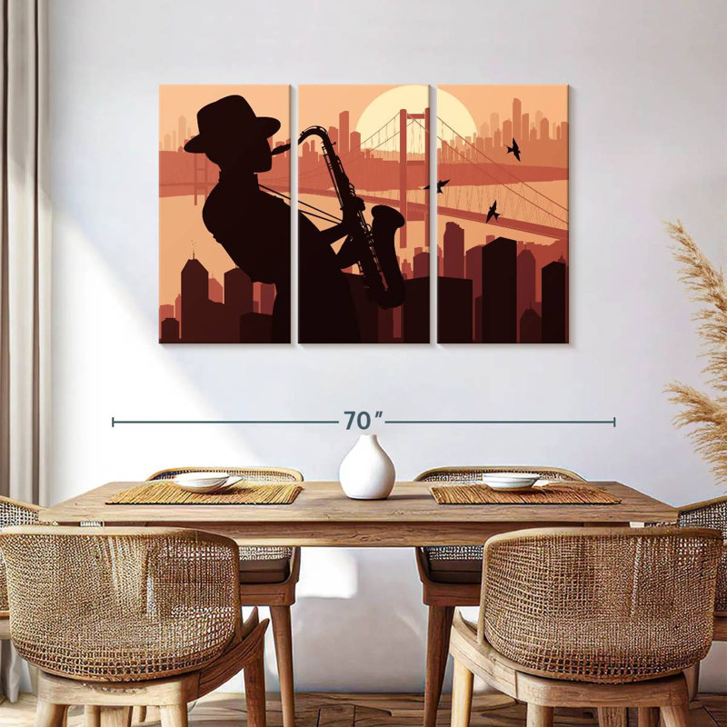 Abarca Sax Player Silhouette, 36" H x 57" W