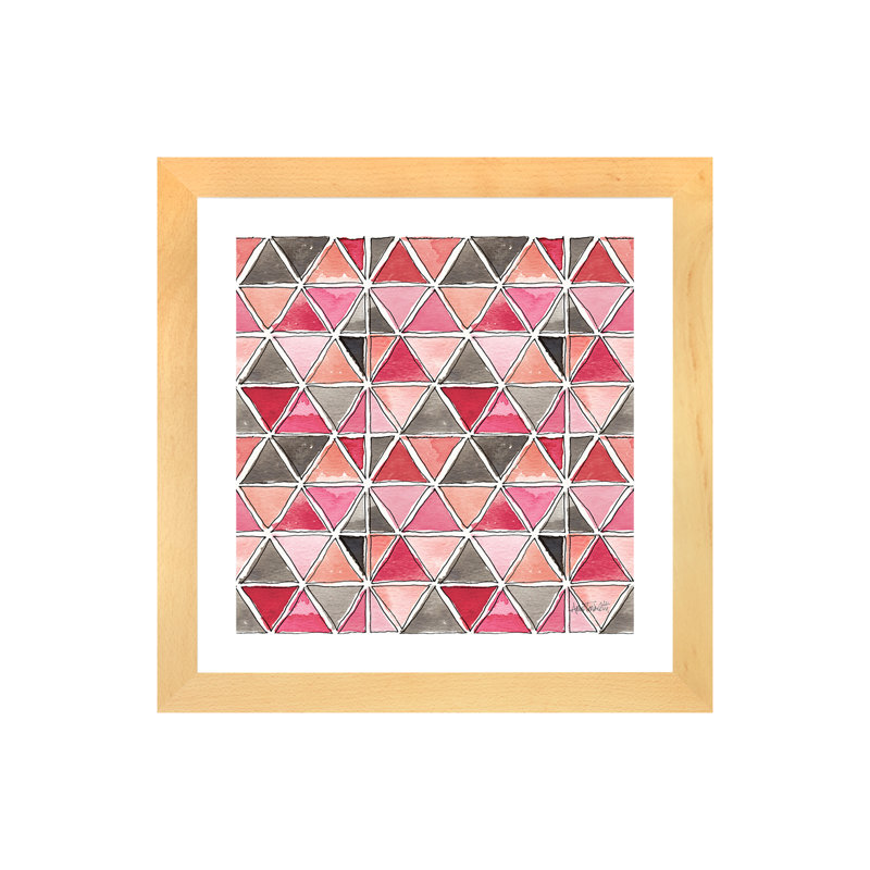« chic accents pattern », art, H 16 po x l 16 po x P 1 po, Papier encadré naturel