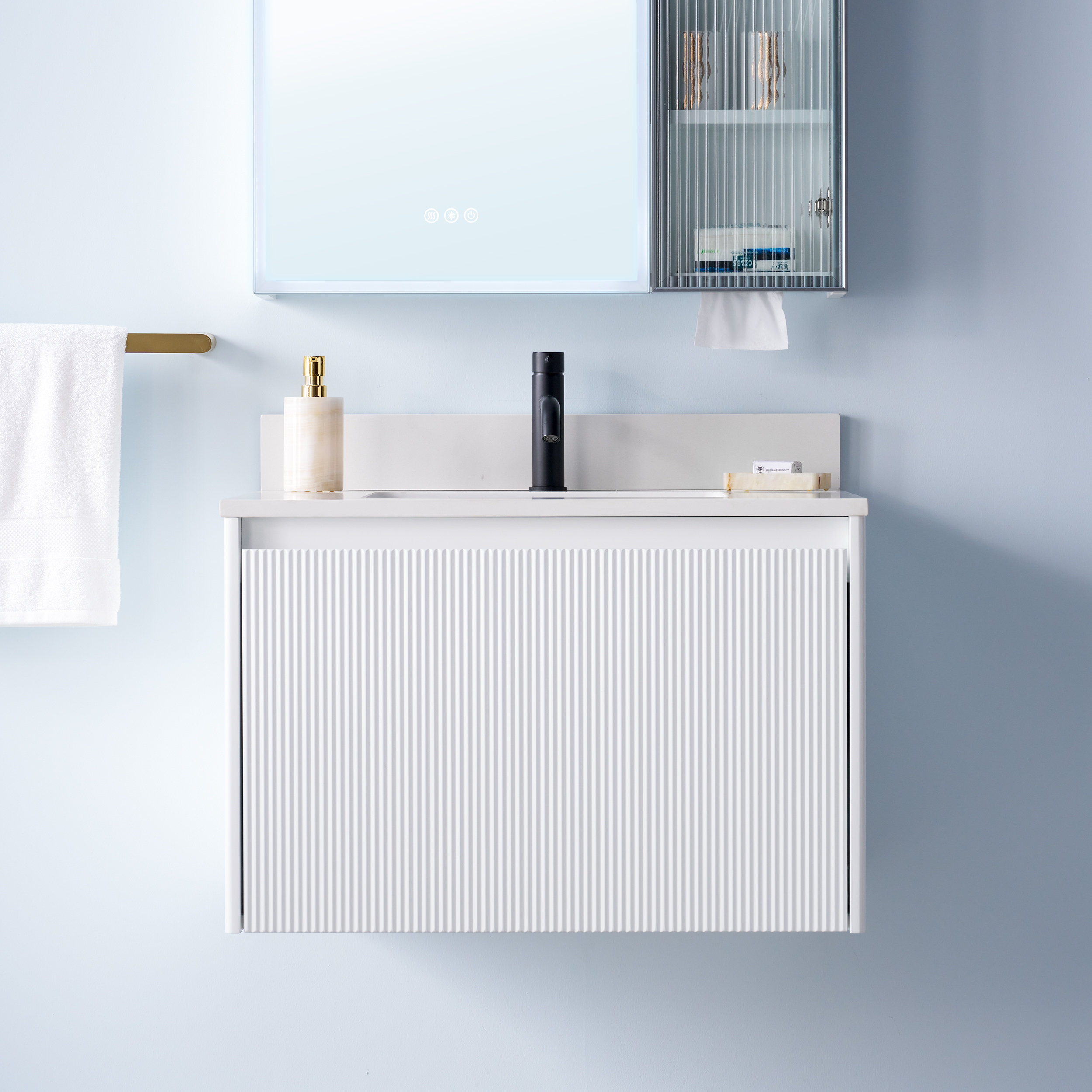 Latitude Run® Geskea 20'' H X 30'' W Wall-Mount Bathroom Vanity With ...