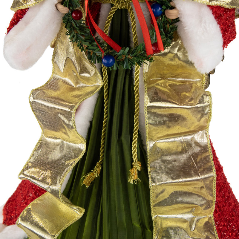 18'' Floral Fabric Angels Tree Topper